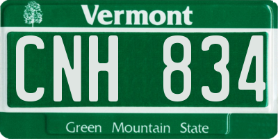 VT license plate CNH834