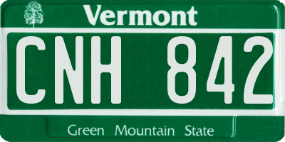 VT license plate CNH842