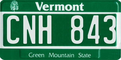 VT license plate CNH843