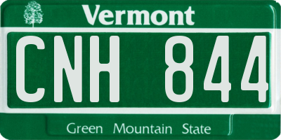 VT license plate CNH844