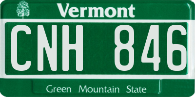 VT license plate CNH846