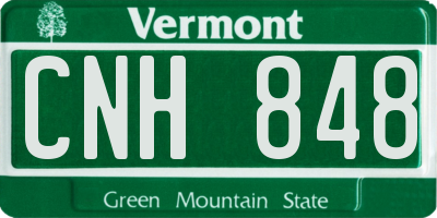 VT license plate CNH848