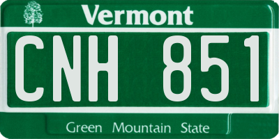 VT license plate CNH851