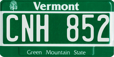 VT license plate CNH852