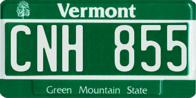 VT license plate CNH855