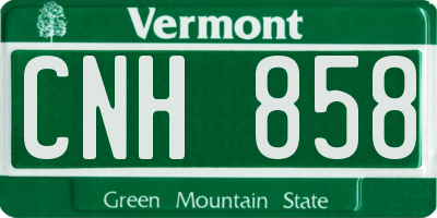 VT license plate CNH858