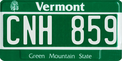 VT license plate CNH859