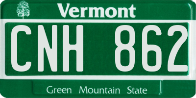 VT license plate CNH862
