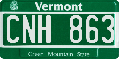 VT license plate CNH863