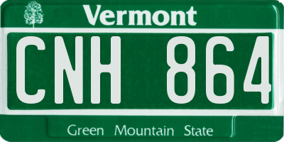 VT license plate CNH864