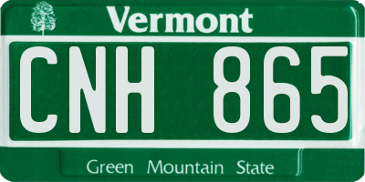 VT license plate CNH865