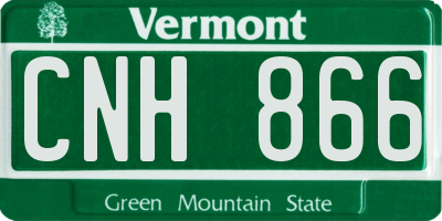 VT license plate CNH866