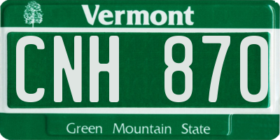 VT license plate CNH870