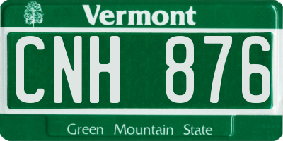 VT license plate CNH876