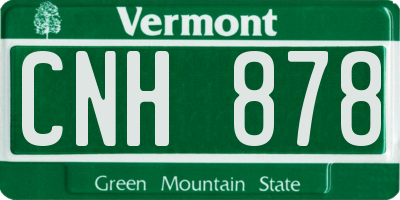 VT license plate CNH878