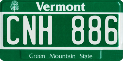 VT license plate CNH886