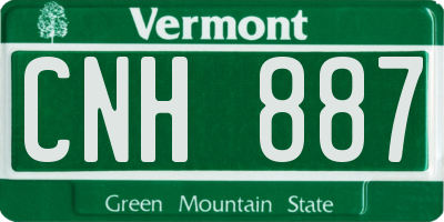 VT license plate CNH887