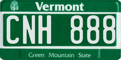 VT license plate CNH888