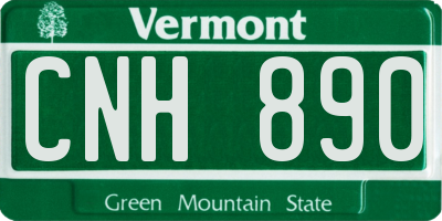 VT license plate CNH890