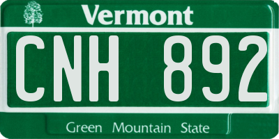 VT license plate CNH892