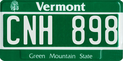 VT license plate CNH898