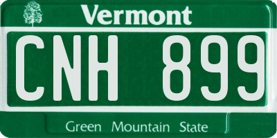VT license plate CNH899