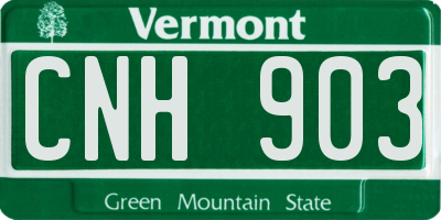 VT license plate CNH903