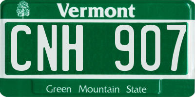 VT license plate CNH907