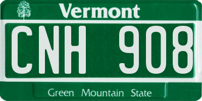 VT license plate CNH908
