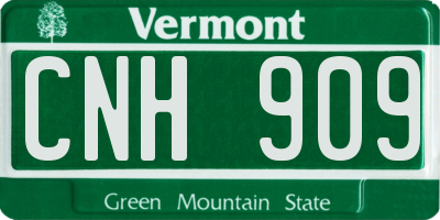 VT license plate CNH909