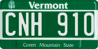 VT license plate CNH910