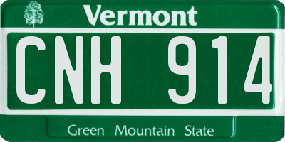 VT license plate CNH914
