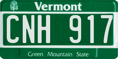VT license plate CNH917