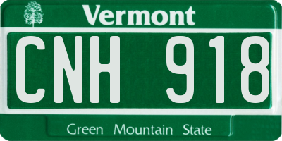 VT license plate CNH918