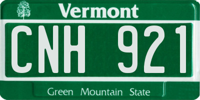 VT license plate CNH921