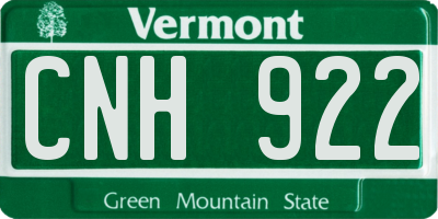 VT license plate CNH922