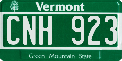 VT license plate CNH923