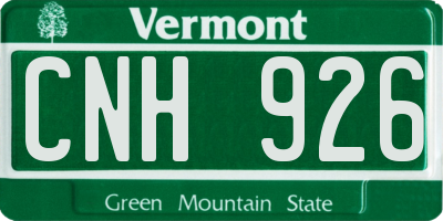 VT license plate CNH926