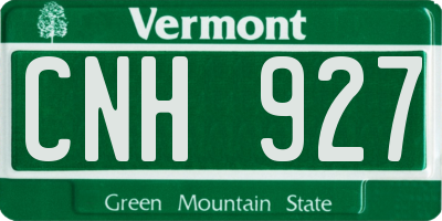VT license plate CNH927