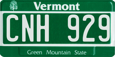VT license plate CNH929