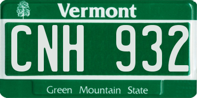 VT license plate CNH932