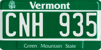 VT license plate CNH935