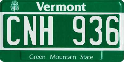 VT license plate CNH936
