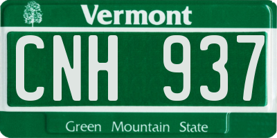 VT license plate CNH937