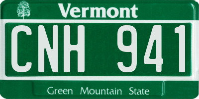 VT license plate CNH941