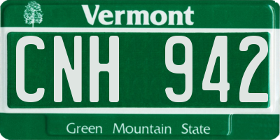 VT license plate CNH942