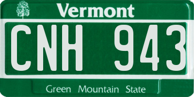 VT license plate CNH943