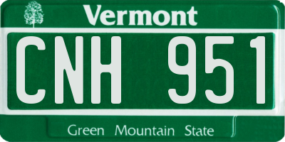 VT license plate CNH951