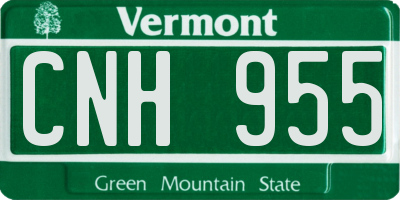 VT license plate CNH955