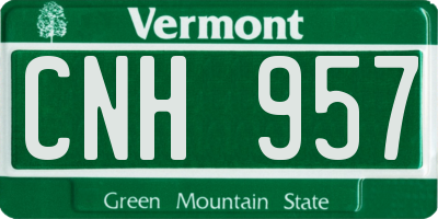 VT license plate CNH957